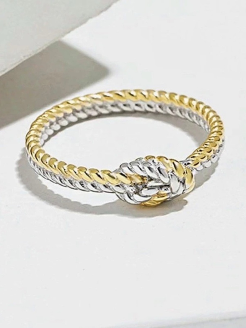 Dainty mother daughter Knot Ring